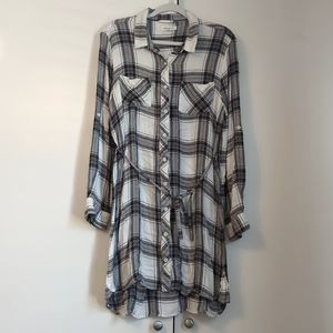 Flannel shirt dress